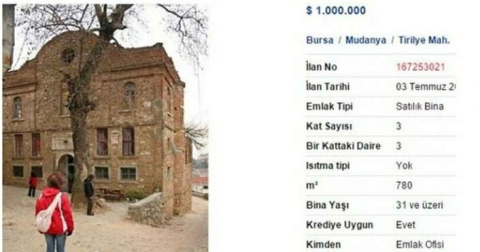 Sahibinden satılık kilise