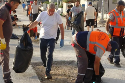 Vatandaş kirletti, Başkan Dalgıç temizledi