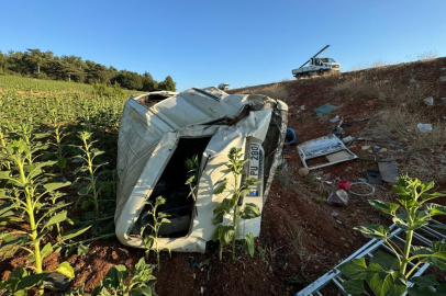 Bilecik'te şarampole uçan araç içinde bulunan 3 kişi yaralandı