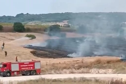 İnegöl'de buğday tarlası alevlere teslim oldu