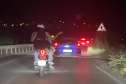 Bursa'da  motosiklet üzerinde dans etti, ne kural tanıdı ne çevredekileri dinledi