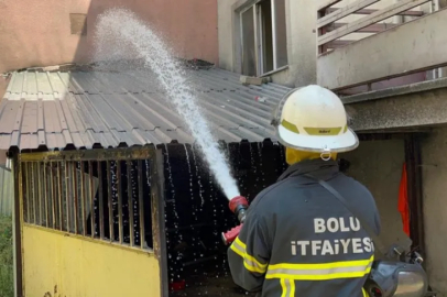 Oyun oynayan çocuklar garajda yangın çıkardı