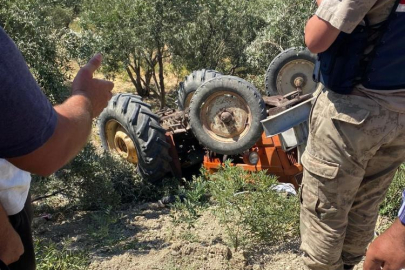 Ters dönen traktörün 18 yaşındaki sürücüsü öldü