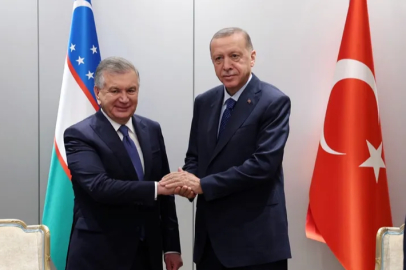 Cumhurbaşkanı Erdoğan, Cumhurbaşkanı Mirziyoyev ile görüştü