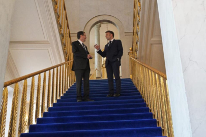 Macron ve Herzog, Elysee Sarayı'nda bir araya geldi