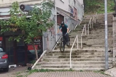 Bursa'da sosyal medya için çekim yaparken, kazayı çekti